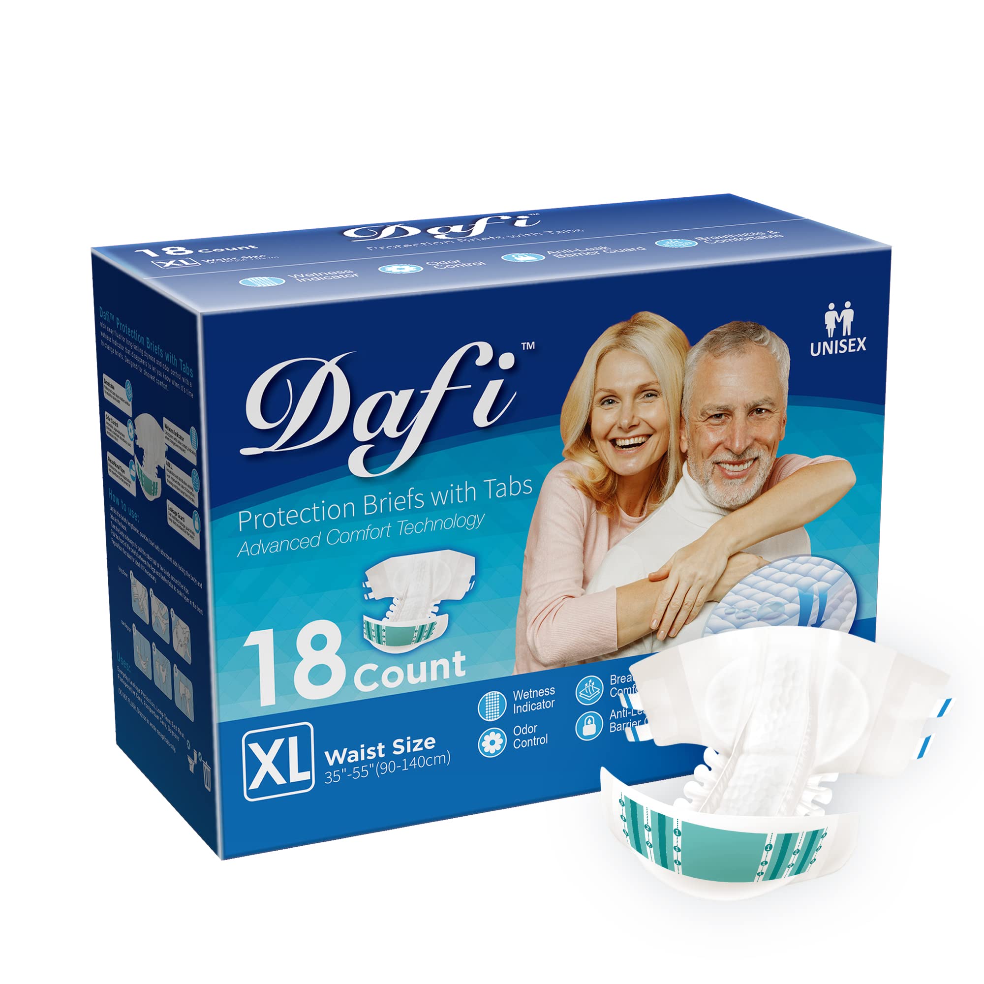 Amazon.com: DAFI Adult Diapers Disposable Incontinence Briefs with
